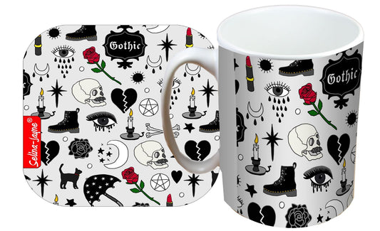Goth Mug and Coaster Gift Set by Selina-Jayne