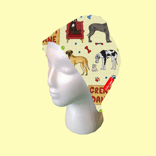 Great Dane Dog Scrub Cap by Selina-Jayne