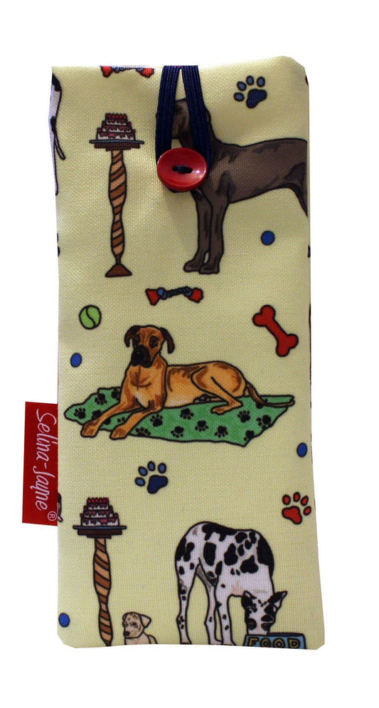 Great Dane Dog Soft Fabric Glasses Case by Selina-Jayne