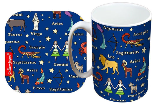 Horoscopes Mug and Coaster Gift Set by Selina-Jayne