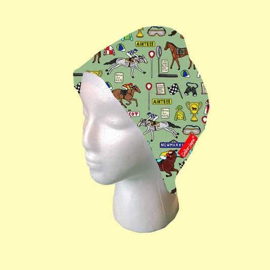 Horse Racing Scrub Cap by Selina-Jayne