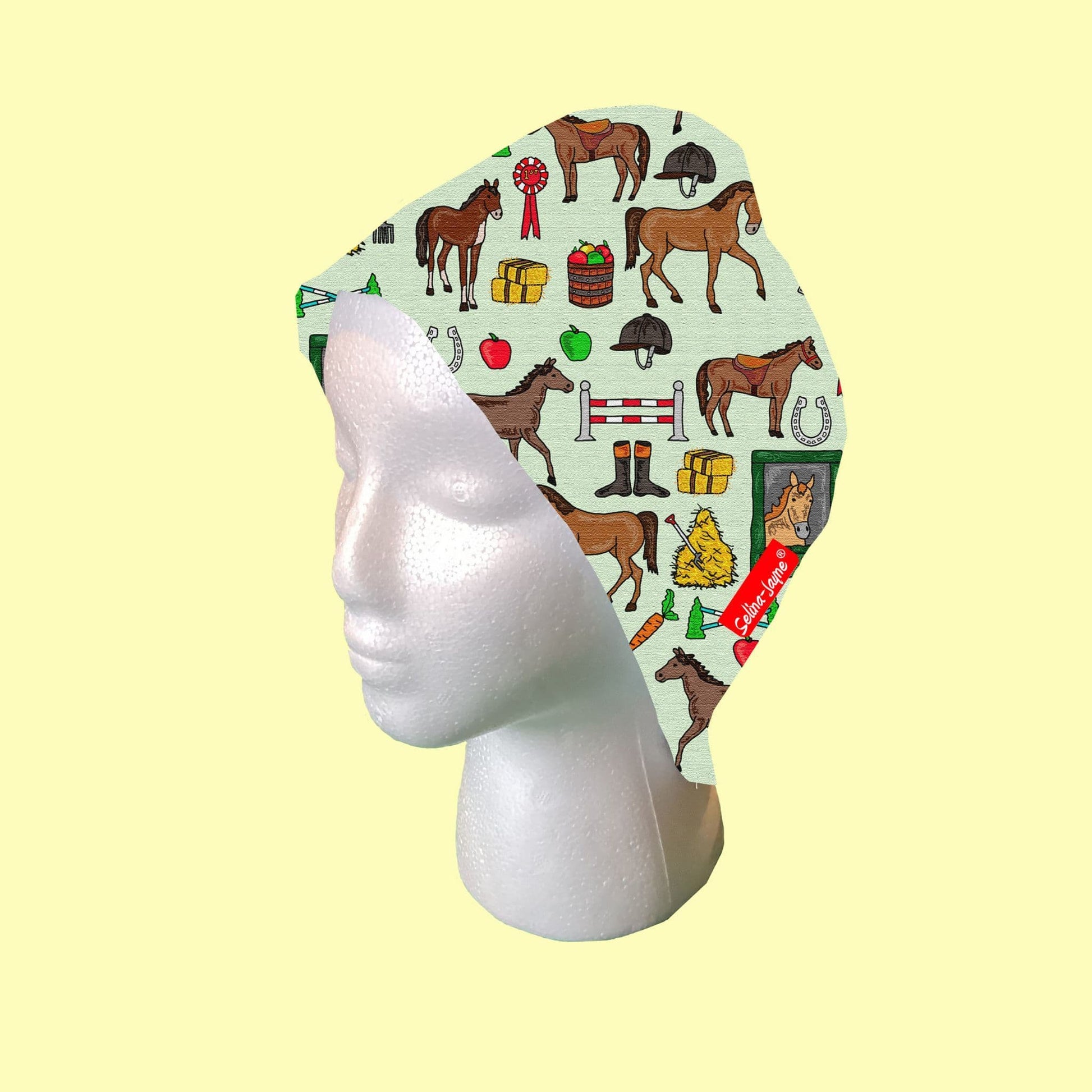 Horses Scrub Cap by Selina-Jayne