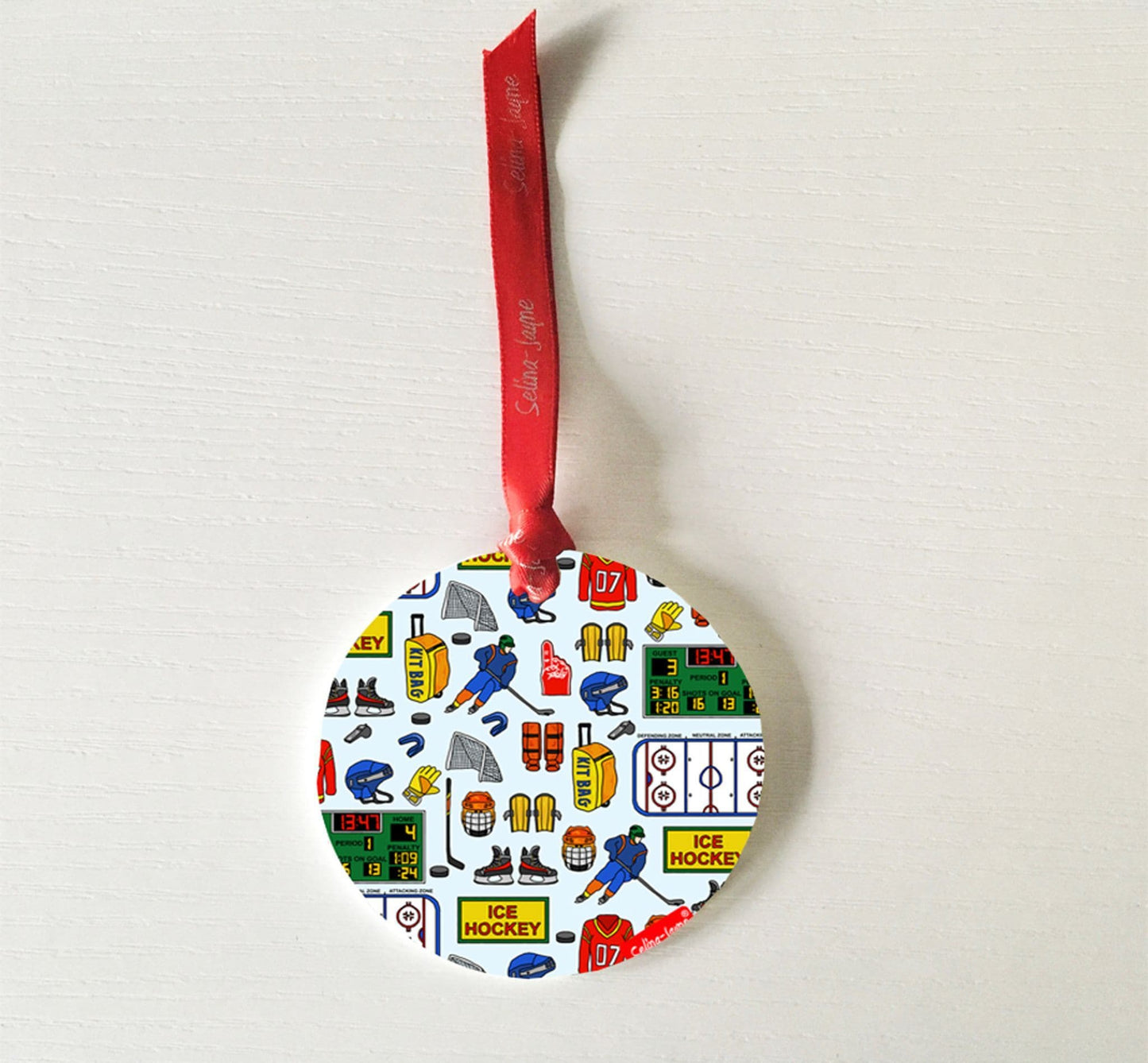 Ice Hockey Hanging Decoration by Selina-Jayne