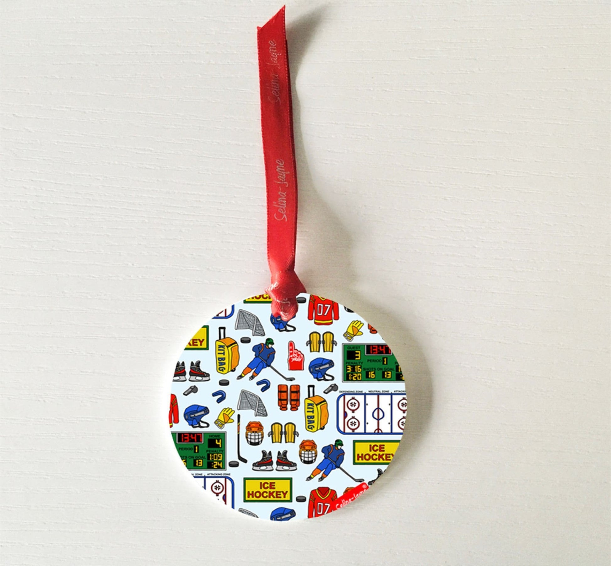 Ice Hockey Hanging Decoration by Selina-Jayne