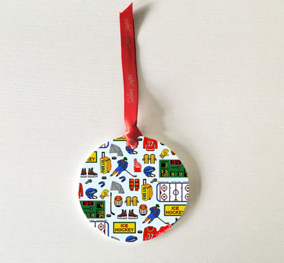 Ice Hockey Hanging Decoration by Selina-Jayne