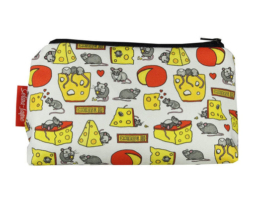 Mouse and Cheese Makeup Bag by Selina-Jayne