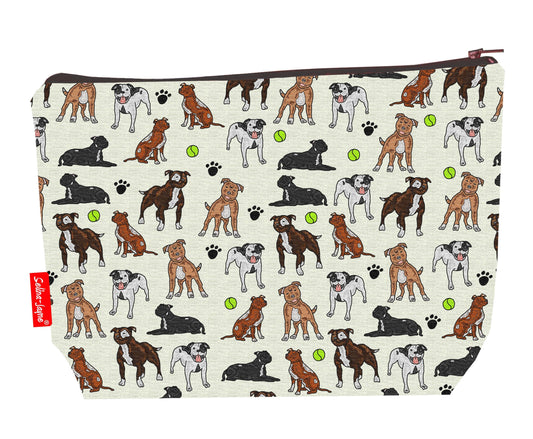 Staffy Dogs Toiletry Bag by Selina-Jayne