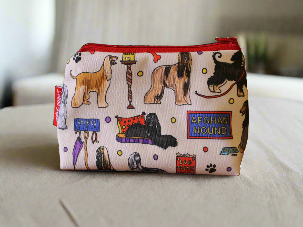 Afghan Hound Makeup Bag