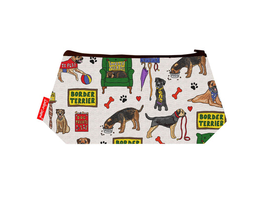 Border Terrier Dog Makeup Bag by Selina-Jayne