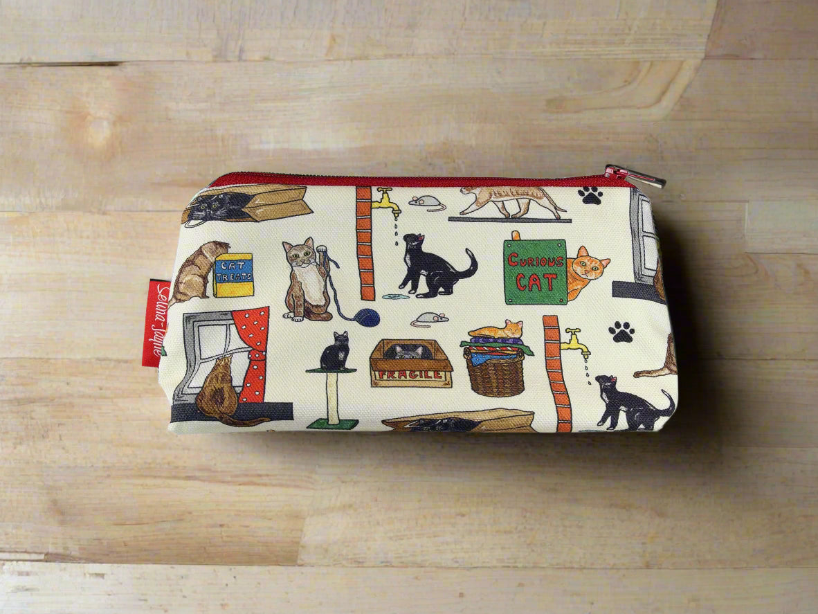 Curious Cats Makeup Bag by Selina-Jayne