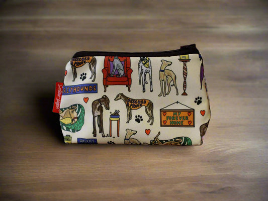 Retired Greyhound Makeup Bag by Selina-Jayne