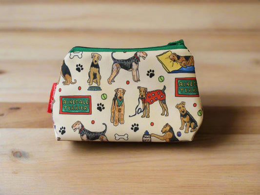 Airedale Terrier Dog Makeup Bag by Selina-Jayne