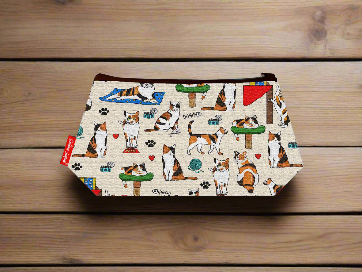Calico Cats Makeup Bag by Selina-Jayne