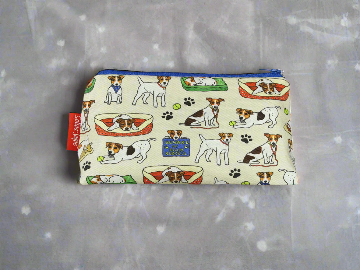 Jack Russell Dog Makeup Bag by Selina-Jayne