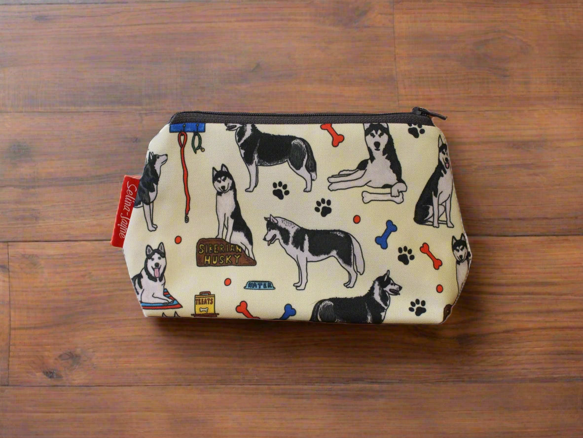 Siberian Husky Dog Makeup Bag by Selina-Jayne
