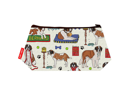 St Bernard Dog Cosmetic Bag by Selina-Jayne