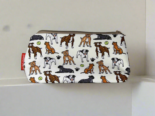 Staffy Dog Makeup Bag by Selina-Jayne