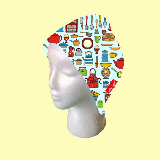 Kitchen Utensils Scrub Cap by Selina-Jayne