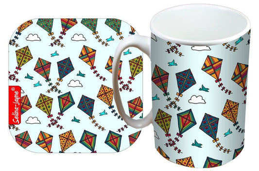Kites Mug and Coaster Gift Set by Selina-Jayne
