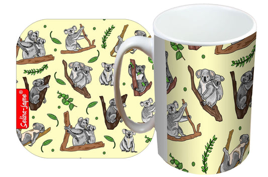 Koala Bear Mug and Coaster Gift Set by Selina-Jayne