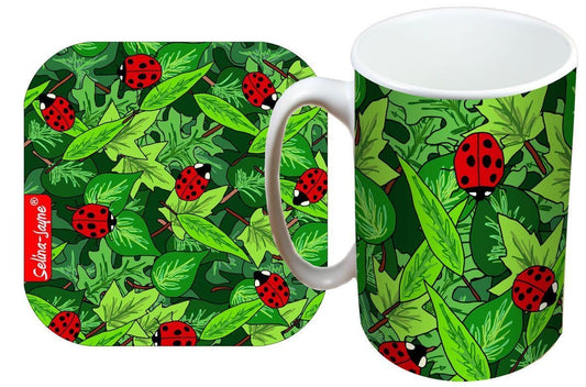 Ladybirds Mug and Coaster Gift Set by Selina-Jayne
