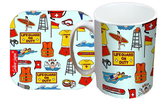 Lifeguard Mug and Coaster Gift Set by Selina-Jayne