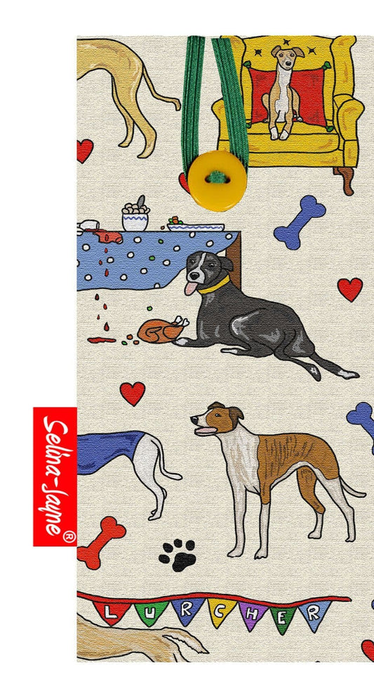 Lurcher Dog Soft Glasses Case by Selina-Jayne