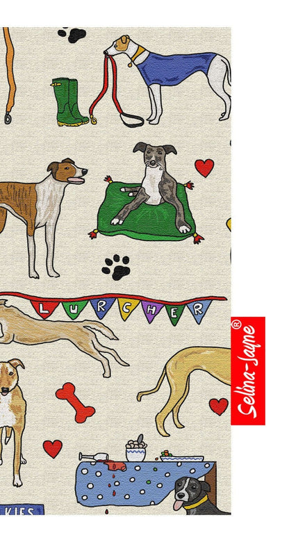 Lurcher Dog Soft Glasses Case by Selina-Jayne