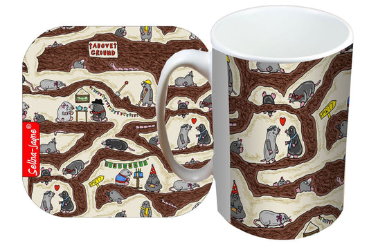Moles Mug and Coaster Gift Set by Selina-Jayne