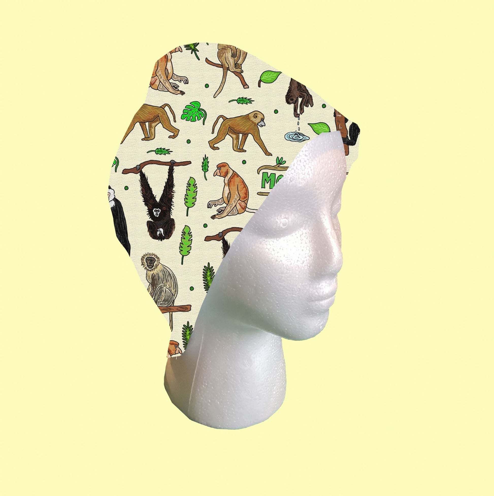 Monkey Scrub Cap by Selina-Jayne