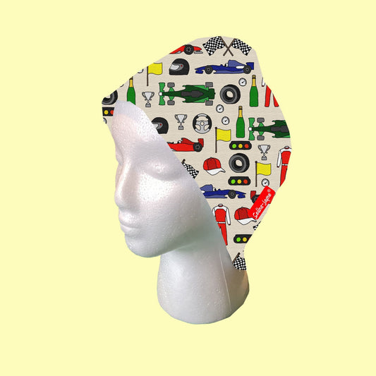 Motor Racing Scrub Cap by Selina-Jayne