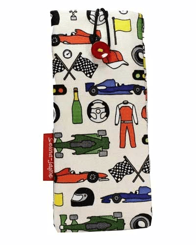 Motor Racing Soft Glasses Case by Selina-Jayne