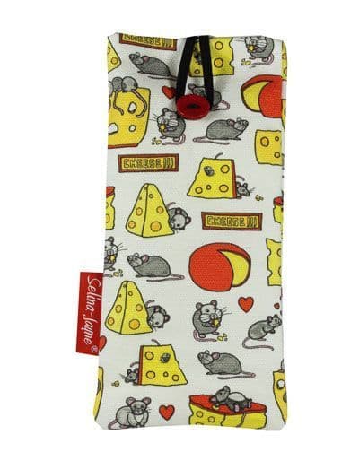 Mouse and Cheese Soft Glasses Case by Selina-Jayne