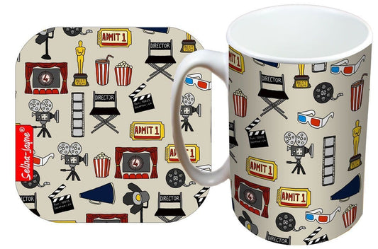 Movies Mug and Coaster Gift Set by Selina-Jayne