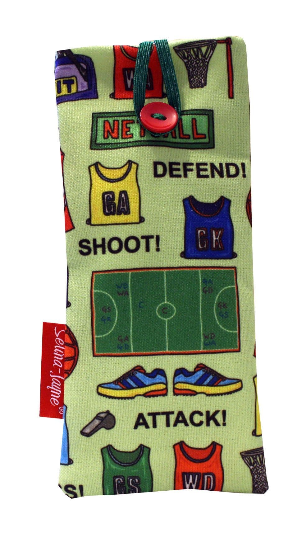 Netball Soft Fabric Glasses Case by Selina-Jayne