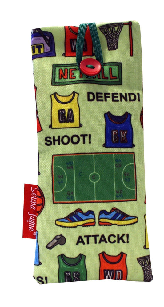 Netball Soft Fabric Glasses Case by Selina-Jayne