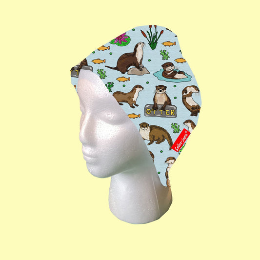 Otters Scrub Cap by Selina-Jayne