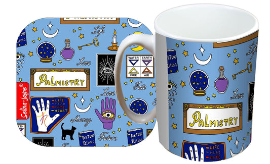 Palmistry Mug and Coaster Gift Set by Selina-Jayne