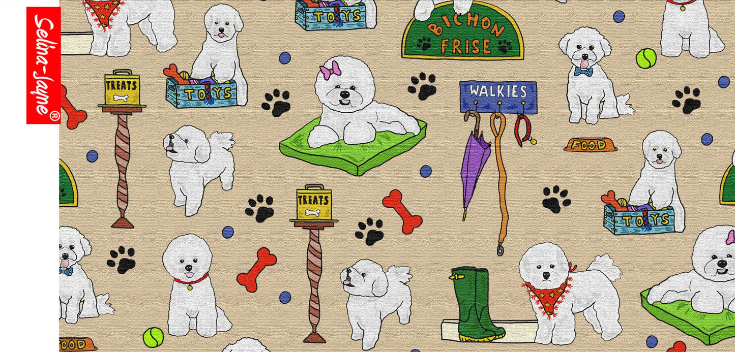 Bichon Frise Dog Pencil Case by Selina-Jayne