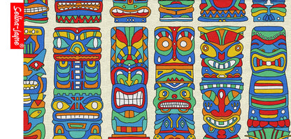 Totem Poles Pencil Case by Selina-Jayne