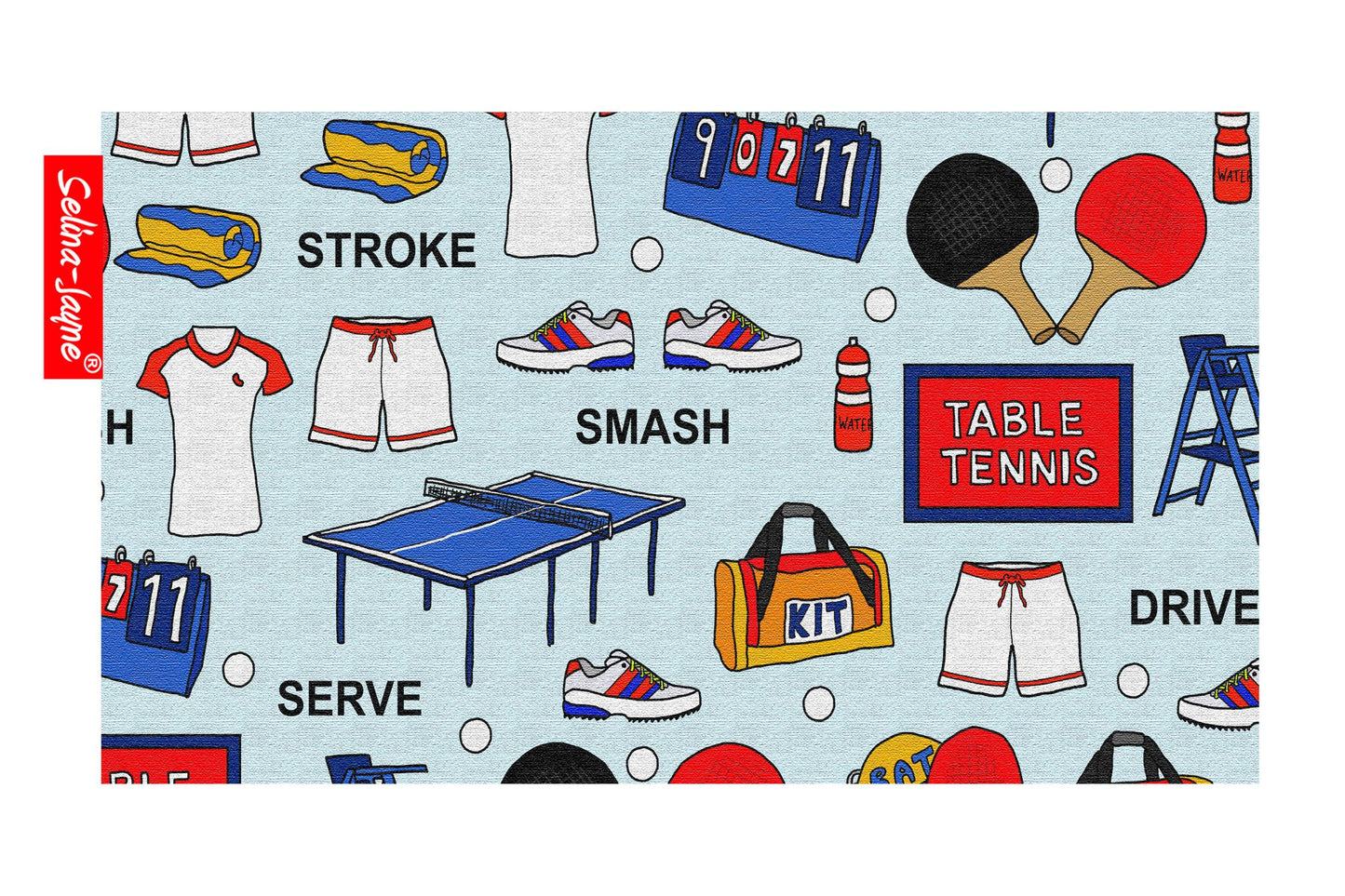 Table Tennis Pencil Case by Selina-Jayne
