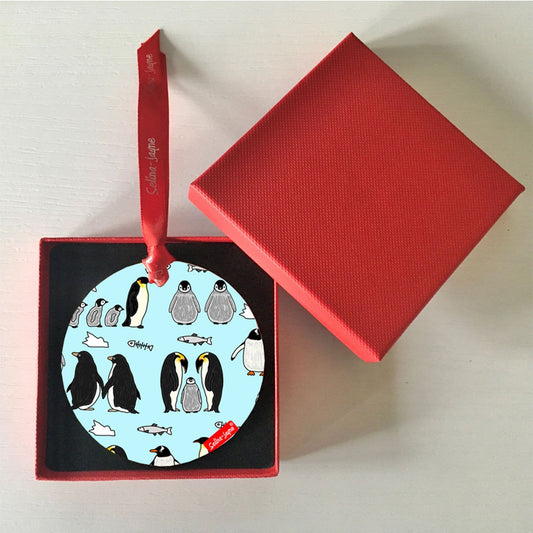 Penguins Hanging Decoration by Selina-Jayne