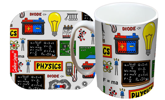 Physics Mug and Coaster Gift Set by Selina-Jayne