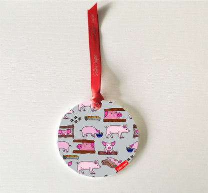 Pigs Hanging Decoration by Selina-Jayne