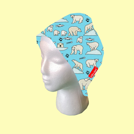 Polar Bear Scrub Cap by Selina-Jayne
