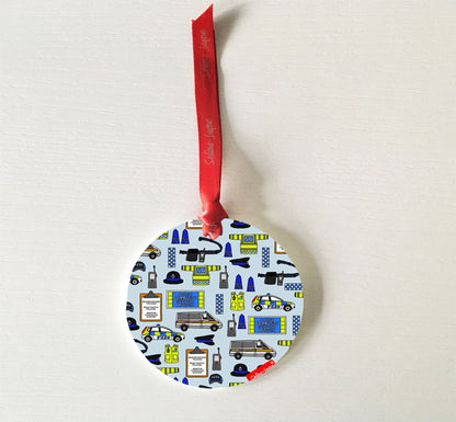 Police Community Support Officer Hanging Decoration by Selina-Jayne