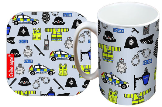 Police Mug and Coaster Gift Set by Selina-Jayne