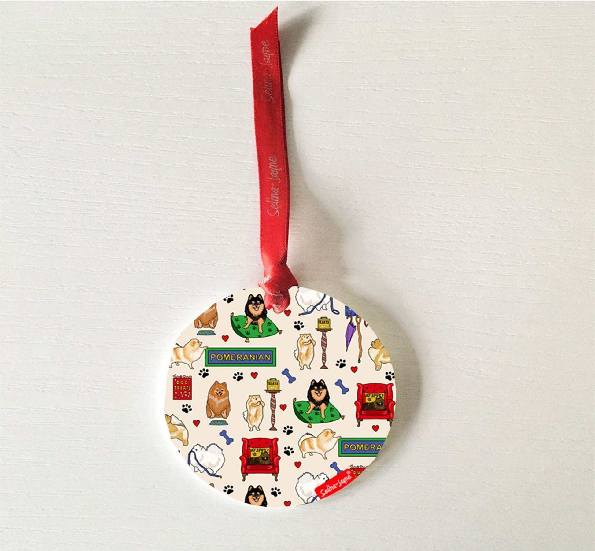 Pomeranian Dog Hanging Decoration by Selina-Jayne