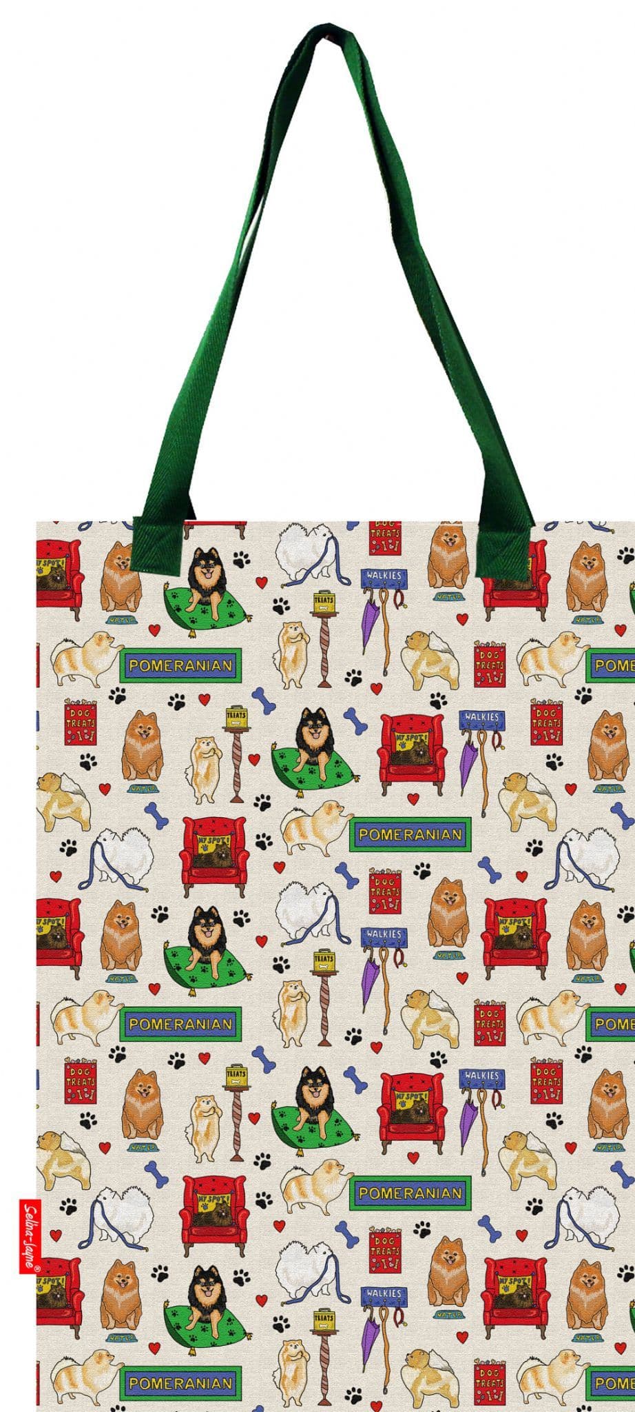 Pomeranian Dog Tote Bag by Selina-Jayne