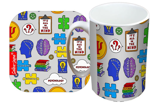 Psychologist Mug and Coaster Gift Set by Selina-Jayne